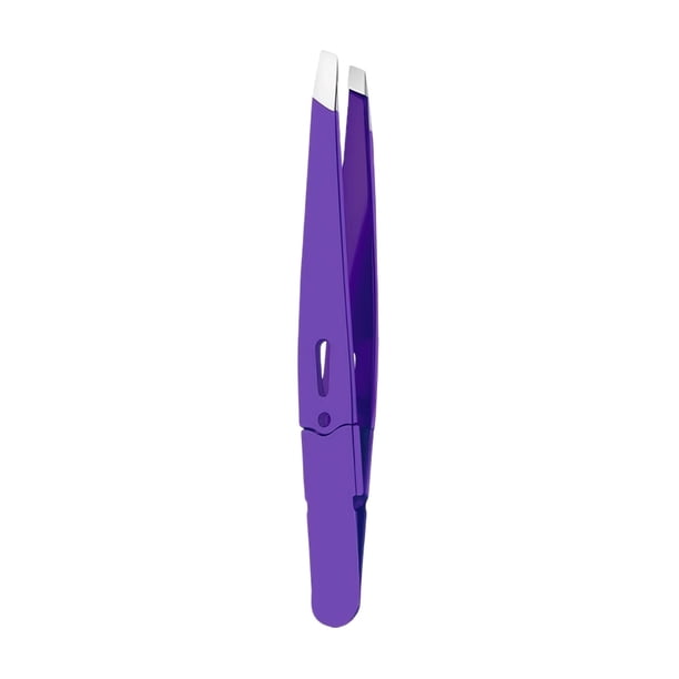 Pinzas de acero inoxidable para cejas y vello facial Herramienta de belleza de alta precisión con punta inclinada para una depilación suave
