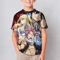 thumbnail image 2 of Fairy Tail Kids Short Sleeve Tee Shirt Novelty Crewneck T-Shirts Unisex Summer Blouse Tops for Boys Girls 100CM, 2 of 8