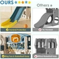 thumbnail image 2 of ZENPETIO 9 in 1 Toddler Slide for Kids Age 1-3 with Ring Toss, Basketball Hoop, and Telescope, Indoor Outdoor Slide Toddler Playset Toddler Playground Blue Yellow, 2 of 3
