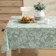 thumbnail image 3 of Home Bargains Plus Sage Green Grapevine Print 60 x 104 inch Rectangle Vinyl Tablecloth with Flannel Backing, 3 of 9