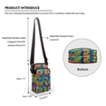 thumbnail image 5 of HELLHERO Crossbody Sling Bags Polyester, Stylish Underarm Shoulder Bag, Tropical Plants, 5 of 6
