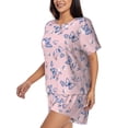 thumbnail image 2 of Kdxio Butterfly Print Pajamas Sets for Women Short-Sleeved Pjs with Lounge Shorts Two Piece Sleepwear S-4XL, 2 of 9