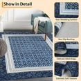 thumbnail image 4 of 8x10 Navy Area Rug – Washable Non-Slip Soft Rug for Living Room and Bedroom, 4 of 7