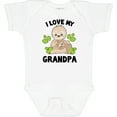 thumbnail image 3 of Inktastic Cute Sloth I Love My Grandpa with Green Leaves Boys or Girls Baby Bodysuit, 3 of 5