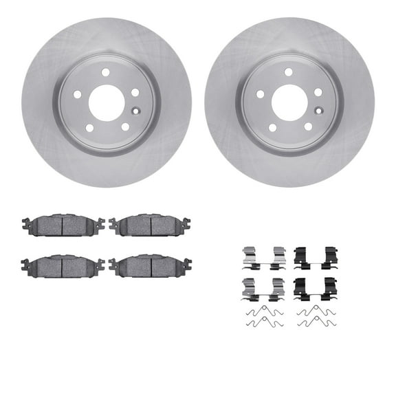Dynamic Friction Company Front Brake Rotors with Heavy Duty Brake Pads includes Hardware 6212-54011