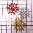 thumbnail image 4 of Tnobhg 3Pcs Christmas Snowflake Ornaments Sparkling Glitter with Hanging Rope Create Atmosphere Festive Tree Decorations for Home Office, 4 of 8