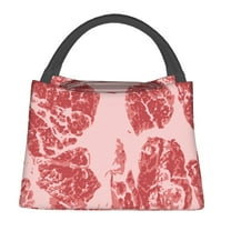 Gaeub Red Meat Collapsible Cooler Bag Insulated,Leakproof Food Bag for Hot or Cold Food Delivery,Travel Insulated Bag, or Beach Cooler Bags