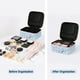 thumbnail image 4 of Bolsa de viaje para maquillaje, organizador de cosméticos impermeable, azul y rosa, 4 of 6