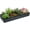 Black Wood, variant on Artificial Succulent Centerpiece, 15.75 Inch Faux Succulents Arrangement Plants in Rustic Burnt Wood Rectangular Planter Box