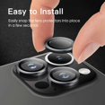 thumbnail image 7 of JETech Camera Lens Protector for iPhone 14 Pro 6.1-Inch and iPhone 14 Pro Max 6.7-Inch, 9H Tempered Glass Metal Individual Ring Cover, HD Clear, 3-Pack (Space Black), 7 of 7