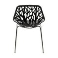 thumbnail image 5 of Modern Asbury Dining Chair with Chromed Legs, Set of 4 - Black, 5 of 7