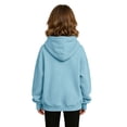 thumbnail image 5 of BLVB Hoodies for Girls Long Sleeve Cute Pullover Lightweight Comfy Oversized Hooded Sweatshirt with Thumb Hole(Sky Blue,13-14 Years), 5 of 8