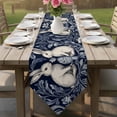 thumbnail image 6 of Elegant Bunny Easter Table Runner Linen Burlap Table Runner 72 Inches Long Pastoral Spring Floral Dresser Scarves for Kitchen Island Coffee Dining Room Party Wedding Banquet Holiday Decor 13"x72", 6 of 8