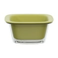 thumbnail image 2 of Kitchen Strainer and Colander Bowl Set - Food-Grade Material Double-Layer Stackable Design Fruit Vegetable Washing Basket, Green, JKODE, 2 of 9