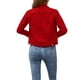 thumbnail image 3 of Wangsaura Chaqueta vaquera para mujer, chaqueta vaquera informal de manga larga con bolsillo,Red,S, 3 of 7