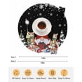 thumbnail image 3 of 15 Inch Round Placemats Set of 6, Black Christmas Non Slip Heat Insulation PP Table Mats, Winter Gnomes Cat Pine Trees Snowflakes Washable Place Mats for Kitchen Dining Party Table Decor, 3 of 4