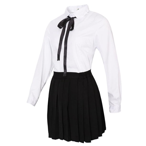 Uniforme de colegiala japonesa Traje de cosplay de traje de marinero de uniforme escolar japonés para mujeres atractivas talla L Talla L Magideal Uniforme de colegiala japonesa