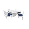 thumbnail image 2 of Monaco Rectangular Outdoor Patio Dining Table with 8 Armless Chairs, 2 of 2