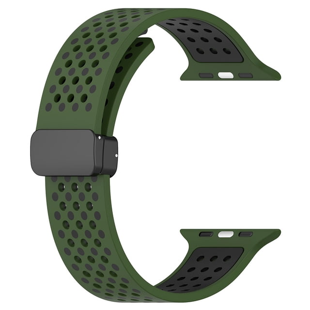 WDOplteas Correa Reloj Deportiva para IWatch 1/2/3/4/5/6/7/SE/8/9 (38 Mm/40 Mm/41 Mm Verde Militar)