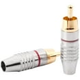 thumbnail image 5 of RCA Male Plug Adapter, Audio Phono Gold Plated Solder Connector,Hi End - 12-Pack,Silver, 5 of 7