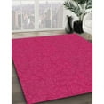 thumbnail image 2 of Ahgly Company Indoor Square Patterned Neon Pink Novelty Area Rugs, 10' Square, 2 of 6