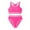 Z-250610-1-Hot Pink, variant on SNKSDGM Girls Swimsuits Size 14-16 1 Piece Girls Swimsuit Girls Swimwear Bathing Suits for Girls 2 Piece Swimsuit Adjustable Straps Padded Swimwear Tankini 7 12Y 11-12 Years