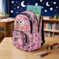 thumbnail image 4 of KUIFORTI Blossoms Owl Backpack and Lunch Box Set 4Pcs Fashion Girls School Bag with Pencil Pouch Water Bottle Sleeve for Teens Elementary Middle School Daily Use Back to School, 4 of 7
