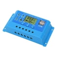 thumbnail image 4 of Solar Charge Controller PWM LCD Display Parameter Adjustable 2 USB Solar Charge Regulator Blue 12V 24V, 4 of 5