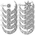 thumbnail image 1 of Alloy Moon And Charms 10Pack Designed For Craft Projects And DIY Jewelry Making In Silver Tone, 1 of 4