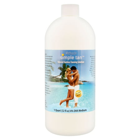 Quart Belloccio Simple Tan 8% DHA Medium Sunless Airbrush Spray Tanning (Best Spray Tan Extender)