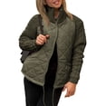 thumbnail image 3 of HAJWOH Womens Puffer Jacket Lightweight Knit Patchwork Zip Up Long Sleeve Quilted Jackets Warm Winter Outerwear 2026, 3 of 7