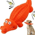 thumbnail image 1 of Squeaky Dog Toys Crocodile Chew Toys Interactive Durable Rubber Indestructible Teething Toys Gift for Dogs (Red), 1 of 4