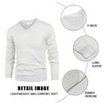 thumbnail image 6 of COOFANDY Mens Dress V Neck Sweater Lightweight Knitted Fitted Business Jumper, 6 of 10