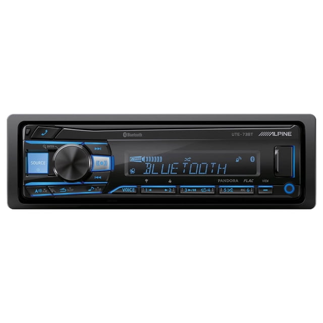 Alpine UTE-73BT Récepteur Multimédia Numérique Bluetooth à un Seul Din
