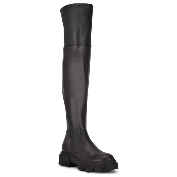 Nine West Womens Cellie Faux Leather Tall Over-The-Knee Boots