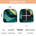 thumbnail image 3 of Teal Gold Marble Seat Covers for Dining Room Chairs Set Of 4,Stretch Printed Washable Chair Seat Cover with Elastic Ties and Button,Removable Waterproof Couch Cushion Covers, 3 of 6