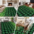 thumbnail image 5 of Large Area Rugs for Living Room Bedroom, St. Patrick's Day 5'x8' Rug Washable Carpet Runner Indoor Outdoor, Spring Shamrocks Farmhouse Green Checkered Non Slip Floor Mats Rug for Kitchen, Bathroom, 5 of 8