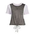 thumbnail image 3 of No Boundaries Juniors' Cinched Waist T-Shirt, 3 of 5