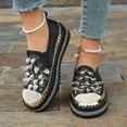 thumbnail image 2 of LOVZFMLL Women's Flat Shoes Fashion Rhinestone Slip On Sneakers Casual Comfort Chunky Walking Shoes Glitter Bling Loafers Black 6.5, 2 of 8
