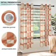 thumbnail image 3 of Yayeee Window Curtains Light Filtering 63"x42" Grommet Panel Pair Home Living Room Decor, Beige Geometric, 3 of 7