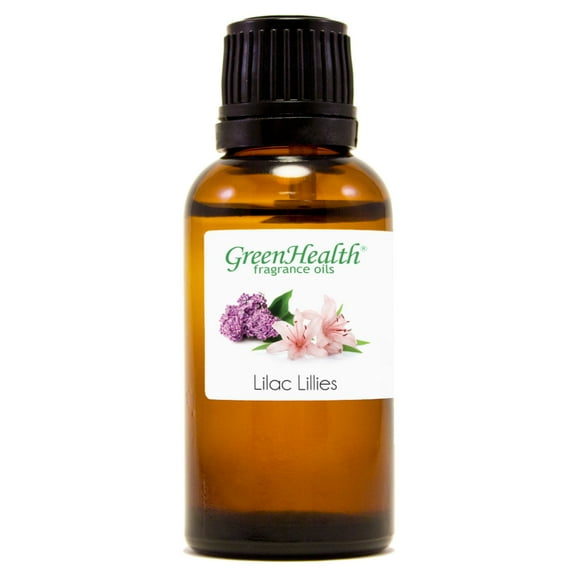 Lilac Lilies Fragrance Oil - 1 fl oz - Amber Glass Bottle w/ Euro Dropper - GreenHealth