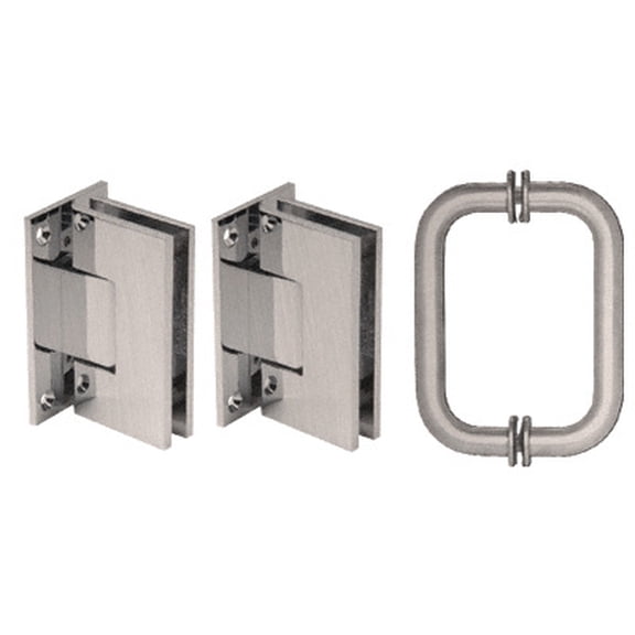 CRL V1ES3BN Brushed Nickel Vienna Shower Pull and Hinge Set