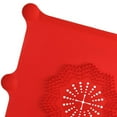 thumbnail image 2 of Colector de desagüe de ducha reutilizable con ventosa, colador cuadrado, cubierta de desagüe de suelo Rojo, 2 of 2