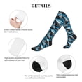 thumbnail image 5 of Lsque Football Time Pattern Sport Compression Socks for Men & Women 15-20 mmHg Knee High Nurse Pregnant Running Medical and Travel Athletic, 5 of 6