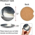 thumbnail image 3 of GZHJMY Tornado Car Coasters 2 Pieces, Absorbent Ceramic Cork Base Car Coasters, Drink Cup Holder Coasters, with Finger Notches, Easy to Remove and Clean, 3 of 6