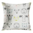 thumbnail image 1 of RYLABLUE Coloré Mignon Forêt Enfant Bébé Graphique Tee Renard Doodle Jeter Taie d'Oreiller Coussin Housse, 1 of 1