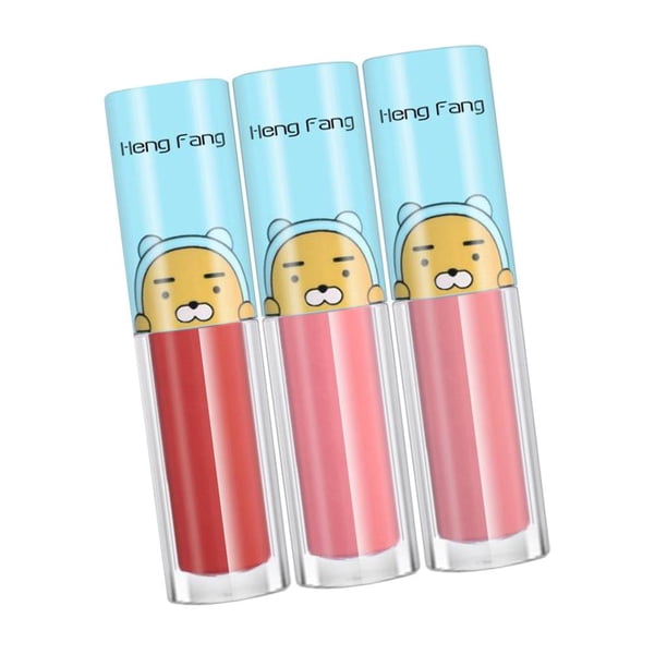 3 colores/set Labial líquido mate aterciopelado resistente al agua
