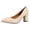 Beige, variant on Women's Pumps Classic Solid Color Closed Pointed Toe Block Heel Shoes for Women Comfortable Slip On Dress Office Party Wedding Shoes,Black,5.5