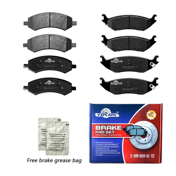 Front Rear Ceramic Brake Pads For Dodge Ram 1500 2018 2017 2016 2015 2014-2006