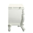thumbnail image 3 of Nightstand with Ornate Floral Accent and 3 Drawers, Antique White, 3 of 6